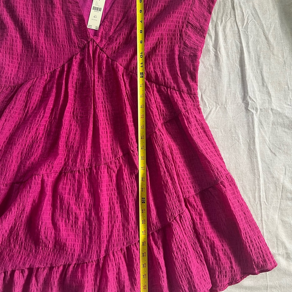 NWT Maeve By Anthropologie Tiered Tunic Dress Raspberry Size MP - Picture 5 of 5